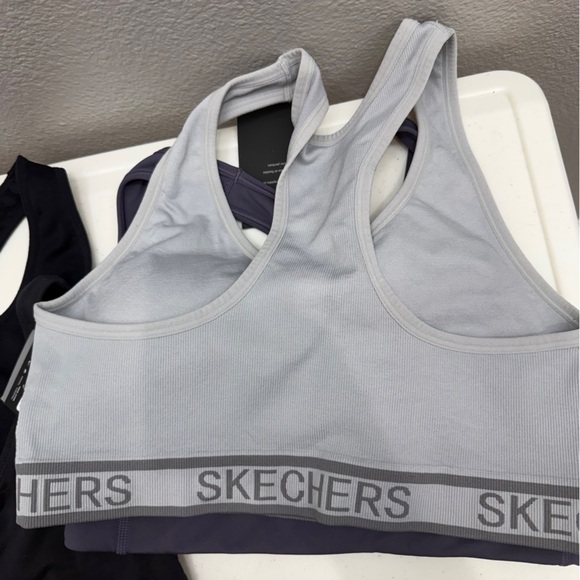 Bundle 4 Skechers Sports Bra Bundle M-XL Nike Gray Navy Black Sporty - Picture 8 of 11